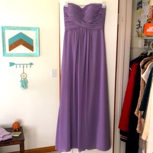Lilac lavender strapless Bill Levkoff Formal Dress